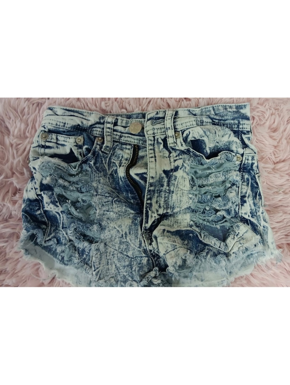 Daisy Duke bleached distressed shorts